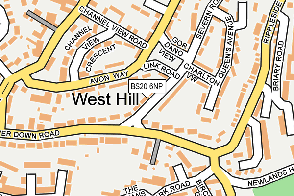 BS20 6NP map - OS OpenMap – Local (Ordnance Survey)