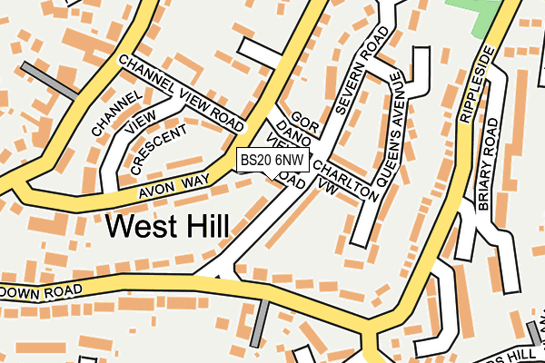 BS20 6NW map - OS OpenMap – Local (Ordnance Survey)