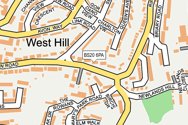 BS20 6PA map - OS OpenMap – Local (Ordnance Survey)