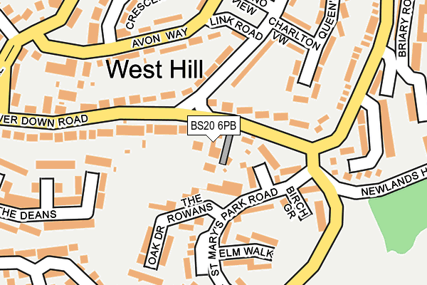 BS20 6PB map - OS OpenMap – Local (Ordnance Survey)