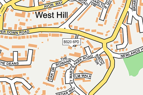 BS20 6PD map - OS OpenMap – Local (Ordnance Survey)