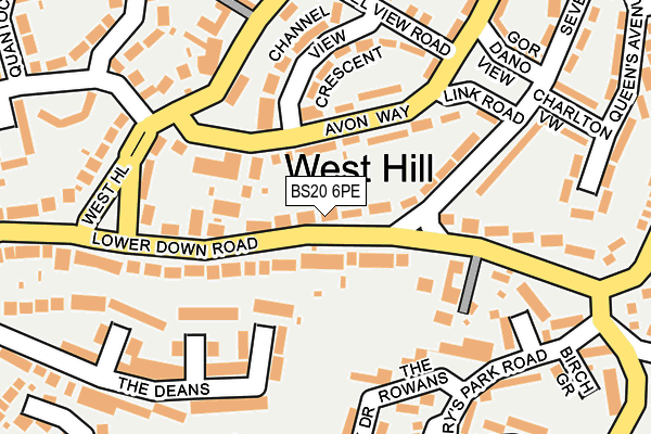 BS20 6PE map - OS OpenMap – Local (Ordnance Survey)