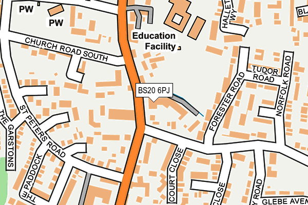 BS20 6PJ map - OS OpenMap – Local (Ordnance Survey)