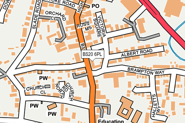 BS20 6PL map - OS OpenMap – Local (Ordnance Survey)