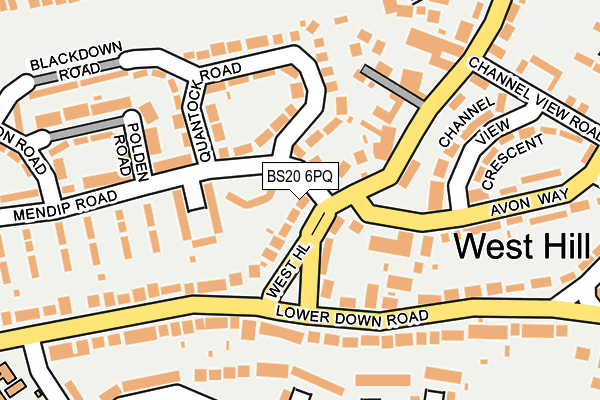 BS20 6PQ map - OS OpenMap – Local (Ordnance Survey)