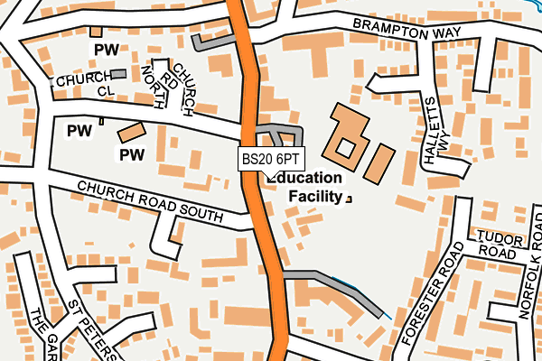 BS20 6PT map - OS OpenMap – Local (Ordnance Survey)