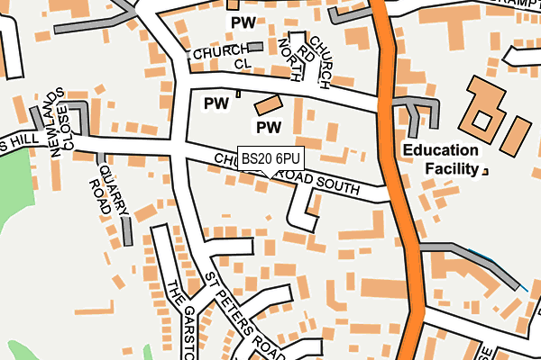 BS20 6PU map - OS OpenMap – Local (Ordnance Survey)