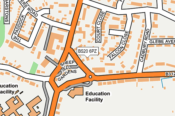 BS20 6PZ map - OS OpenMap – Local (Ordnance Survey)