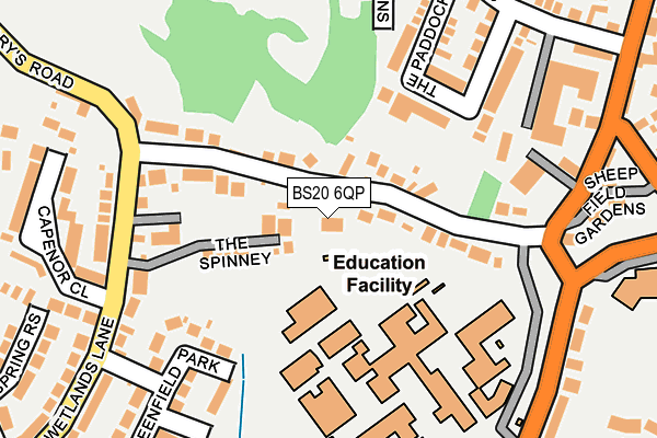 BS20 6QP map - OS OpenMap – Local (Ordnance Survey)