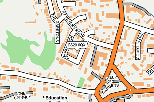 BS20 6QX map - OS OpenMap – Local (Ordnance Survey)