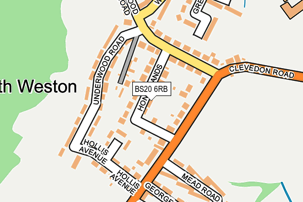 BS20 6RB map - OS OpenMap – Local (Ordnance Survey)