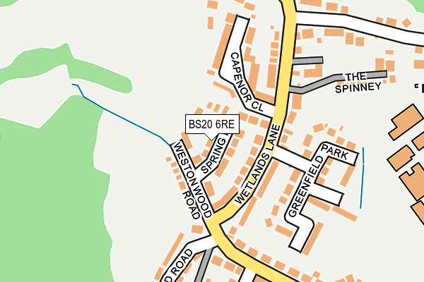 BS20 6RE map - OS OpenMap – Local (Ordnance Survey)