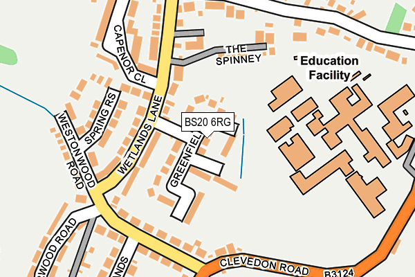 BS20 6RG map - OS OpenMap – Local (Ordnance Survey)