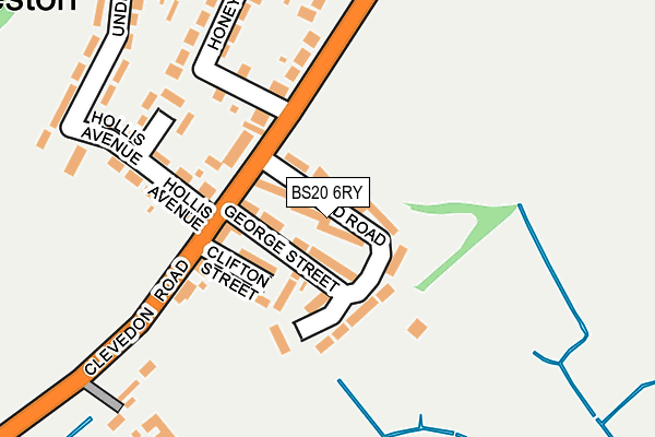 BS20 6RY map - OS OpenMap – Local (Ordnance Survey)
