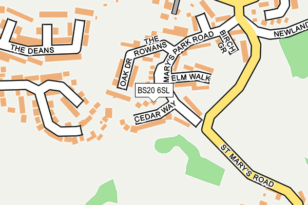 BS20 6SL map - OS OpenMap – Local (Ordnance Survey)