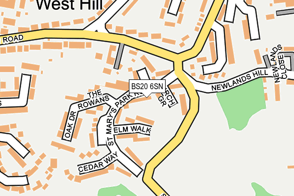 BS20 6SN map - OS OpenMap – Local (Ordnance Survey)