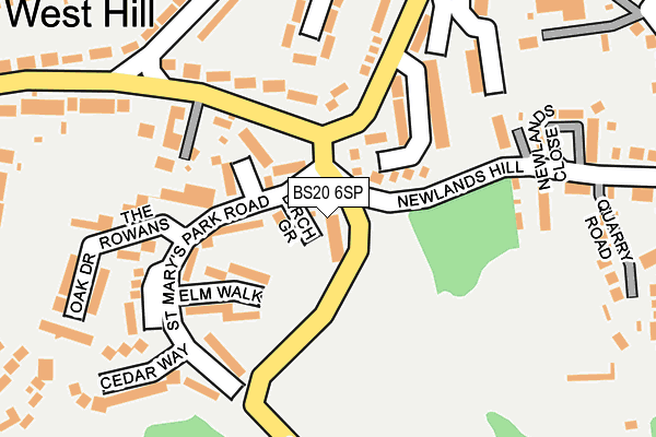 BS20 6SP map - OS OpenMap – Local (Ordnance Survey)