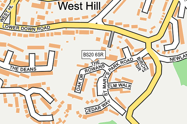 BS20 6SR map - OS OpenMap – Local (Ordnance Survey)