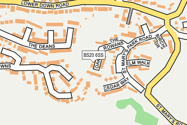 BS20 6SS map - OS OpenMap – Local (Ordnance Survey)