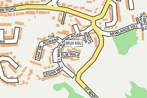 BS20 6SU map - OS OpenMap – Local (Ordnance Survey)