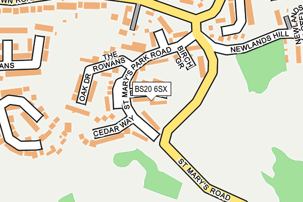 BS20 6SX map - OS OpenMap – Local (Ordnance Survey)
