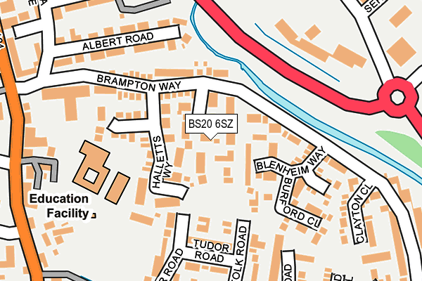 BS20 6SZ map - OS OpenMap – Local (Ordnance Survey)