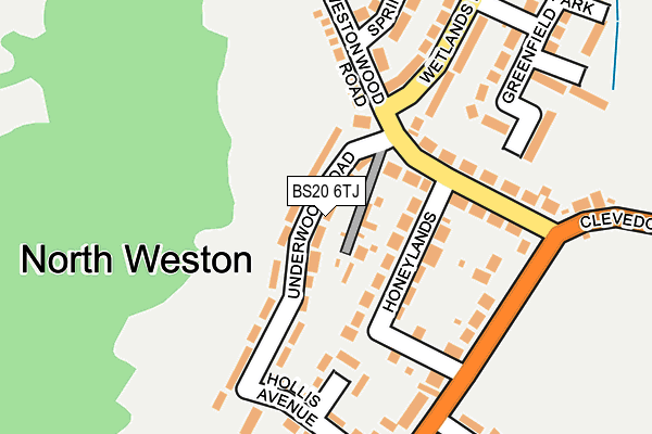 BS20 6TJ map - OS OpenMap – Local (Ordnance Survey)