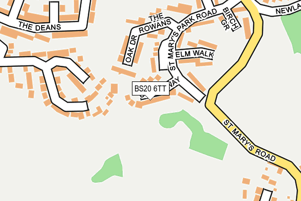 BS20 6TT map - OS OpenMap – Local (Ordnance Survey)