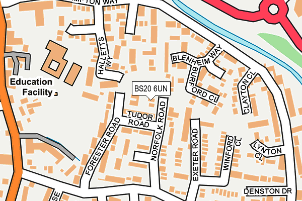 BS20 6UN map - OS OpenMap – Local (Ordnance Survey)