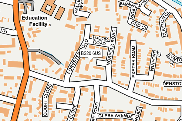 BS20 6US map - OS OpenMap – Local (Ordnance Survey)