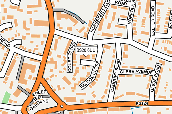 BS20 6UU map - OS OpenMap – Local (Ordnance Survey)