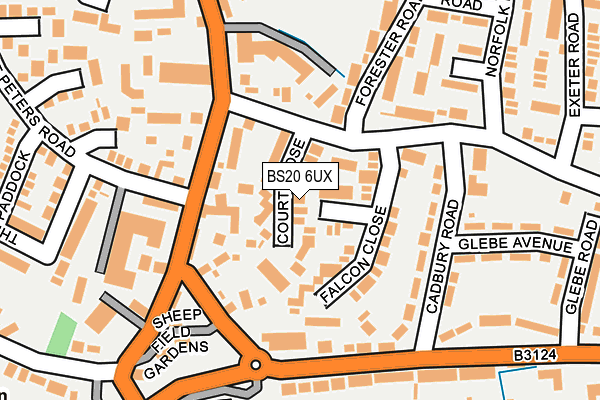 BS20 6UX map - OS OpenMap – Local (Ordnance Survey)
