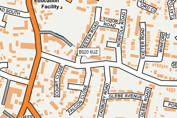 BS20 6UZ map - OS OpenMap – Local (Ordnance Survey)