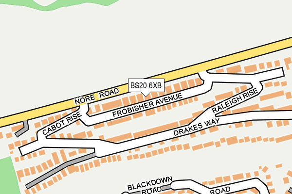 BS20 6XB map - OS OpenMap – Local (Ordnance Survey)