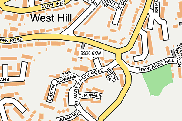 BS20 6XW map - OS OpenMap – Local (Ordnance Survey)