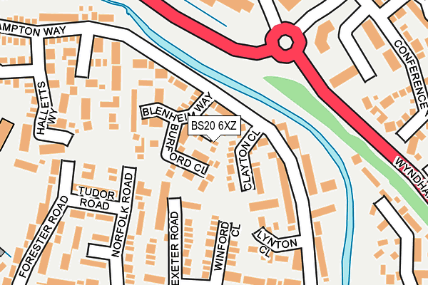 BS20 6XZ map - OS OpenMap – Local (Ordnance Survey)