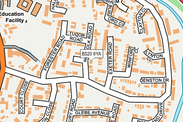 BS20 6YA map - OS OpenMap – Local (Ordnance Survey)