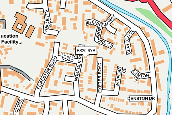 BS20 6YB map - OS OpenMap – Local (Ordnance Survey)