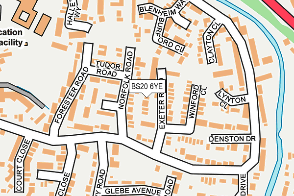 BS20 6YE map - OS OpenMap – Local (Ordnance Survey)