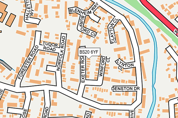 BS20 6YF map - OS OpenMap – Local (Ordnance Survey)