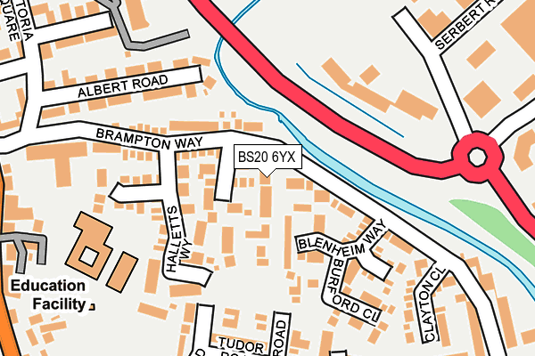 BS20 6YX map - OS OpenMap – Local (Ordnance Survey)