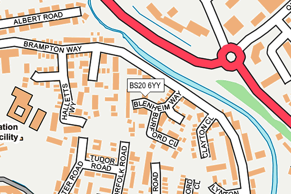 BS20 6YY map - OS OpenMap – Local (Ordnance Survey)