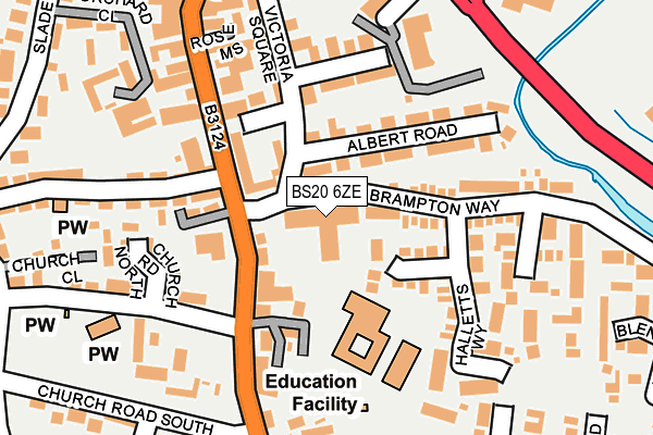 BS20 6ZE map - OS OpenMap – Local (Ordnance Survey)