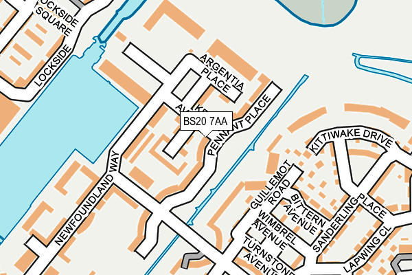 BS20 7AA map - OS OpenMap – Local (Ordnance Survey)