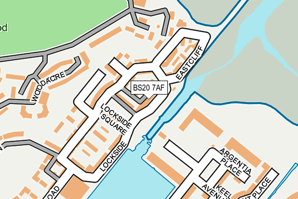 BS20 7AF map - OS OpenMap – Local (Ordnance Survey)