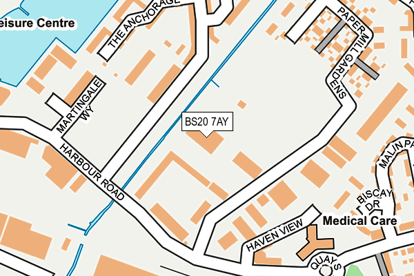BS20 7AY map - OS OpenMap – Local (Ordnance Survey)