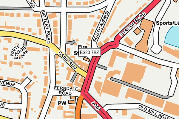 BS20 7BZ map - OS OpenMap – Local (Ordnance Survey)