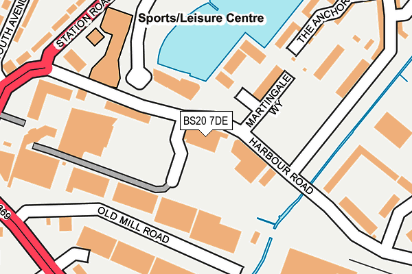 BS20 7DE map - OS OpenMap – Local (Ordnance Survey)