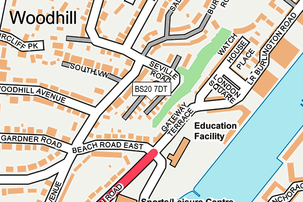 BS20 7DT map - OS OpenMap – Local (Ordnance Survey)