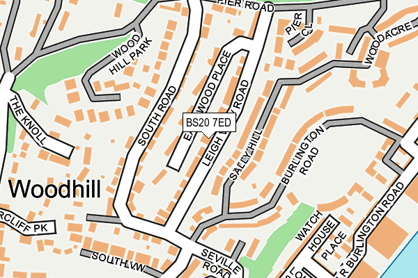 BS20 7ED map - OS OpenMap – Local (Ordnance Survey)